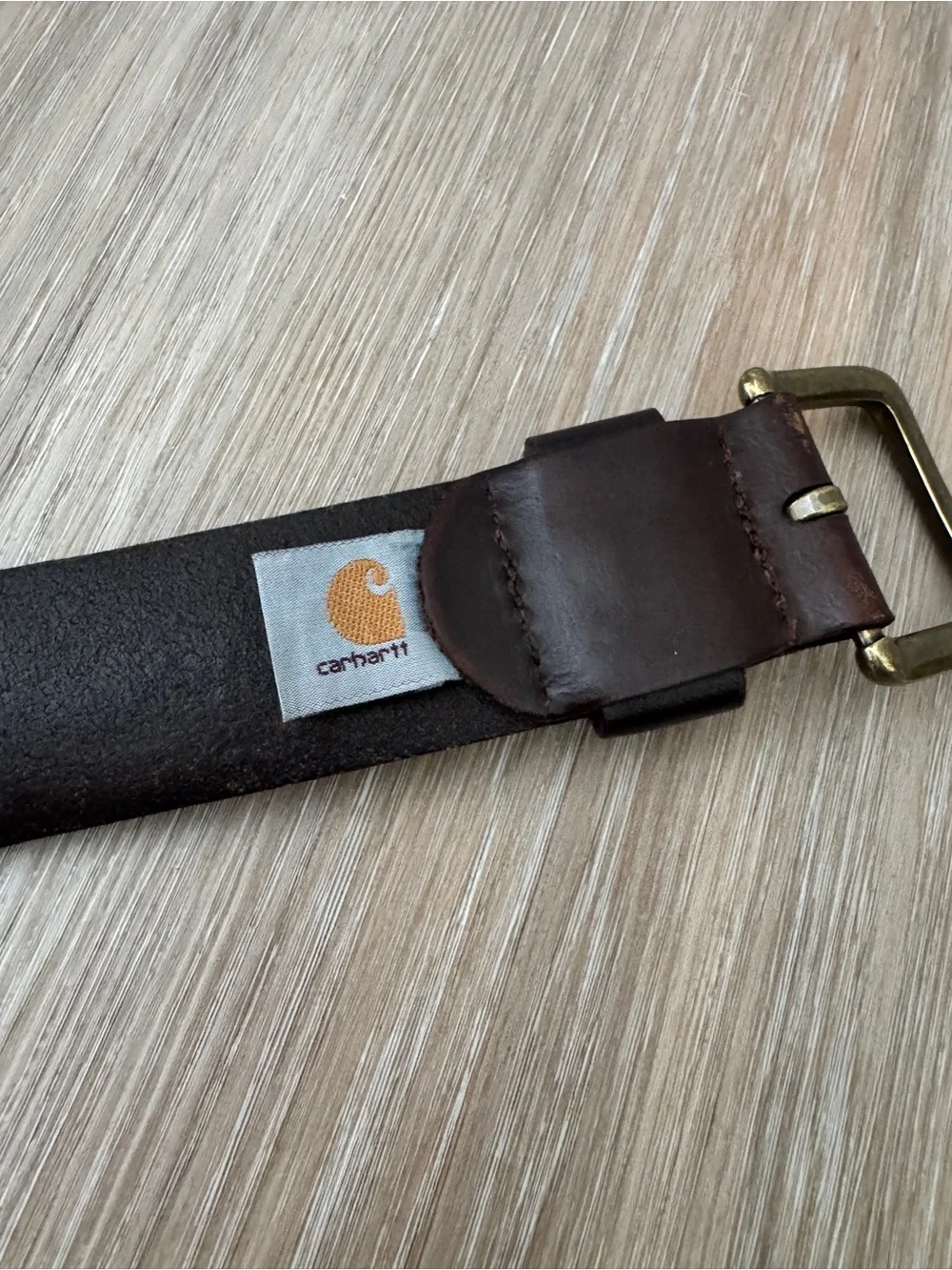 Carhartt Bridle Leather Classic Buckle Belt Brown Full Grain Size 38 Men’s